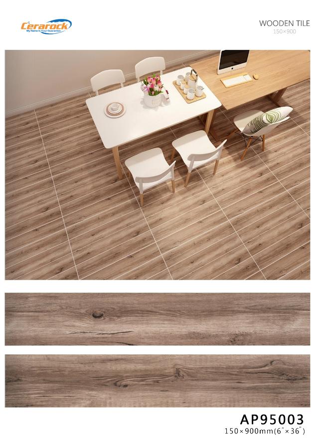 6"” baldosas cerámicas del efecto de madera amarillo *36, baldosa